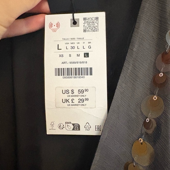 Zara sequin body suit NWT - Picture 5 of 6